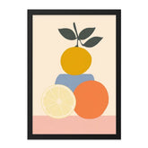 Fruit Wall Art, Abstract Lemon, Orange Print, Modern Kitchen Decor, Citrus Artwork, Minimalist Wall Decor, Colorful Fruit Poster - Tawshia